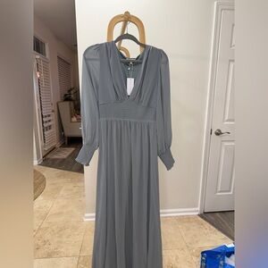 Baltic Born Long Sleeve Dusty Blue Olivia Maxi Dress
